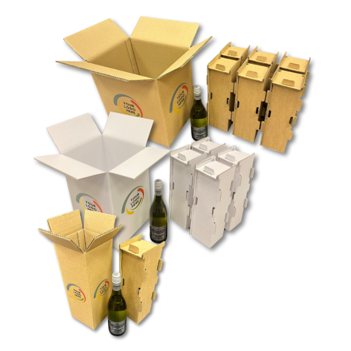 Custom Printed Wine Bottle Shipping Boxes