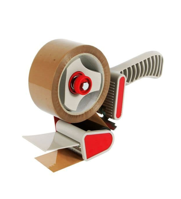 Plastic tape dispenser